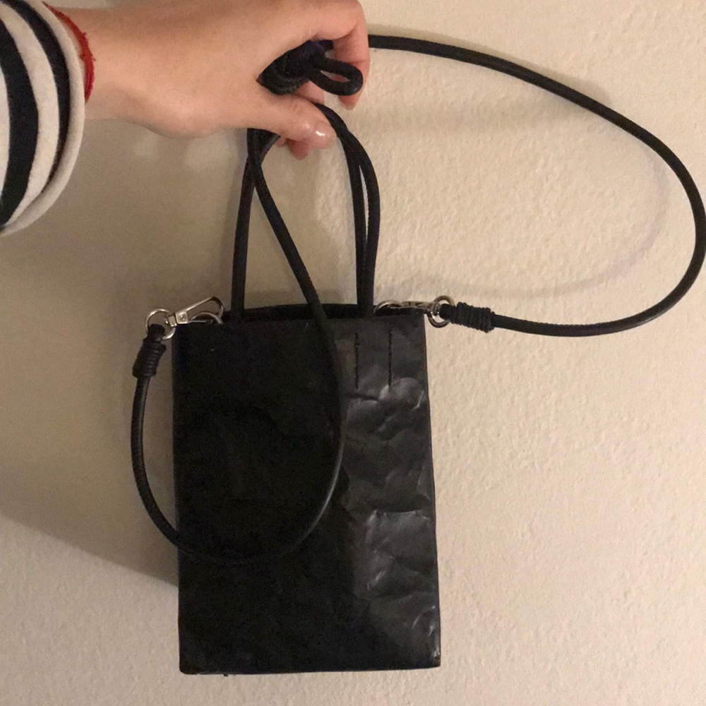 Small leather bag.